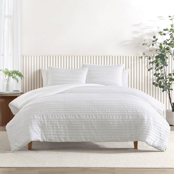 UGG Devon Reversible 3Pc Comforter Set King White MSRP $140 - Picture 1 of 7